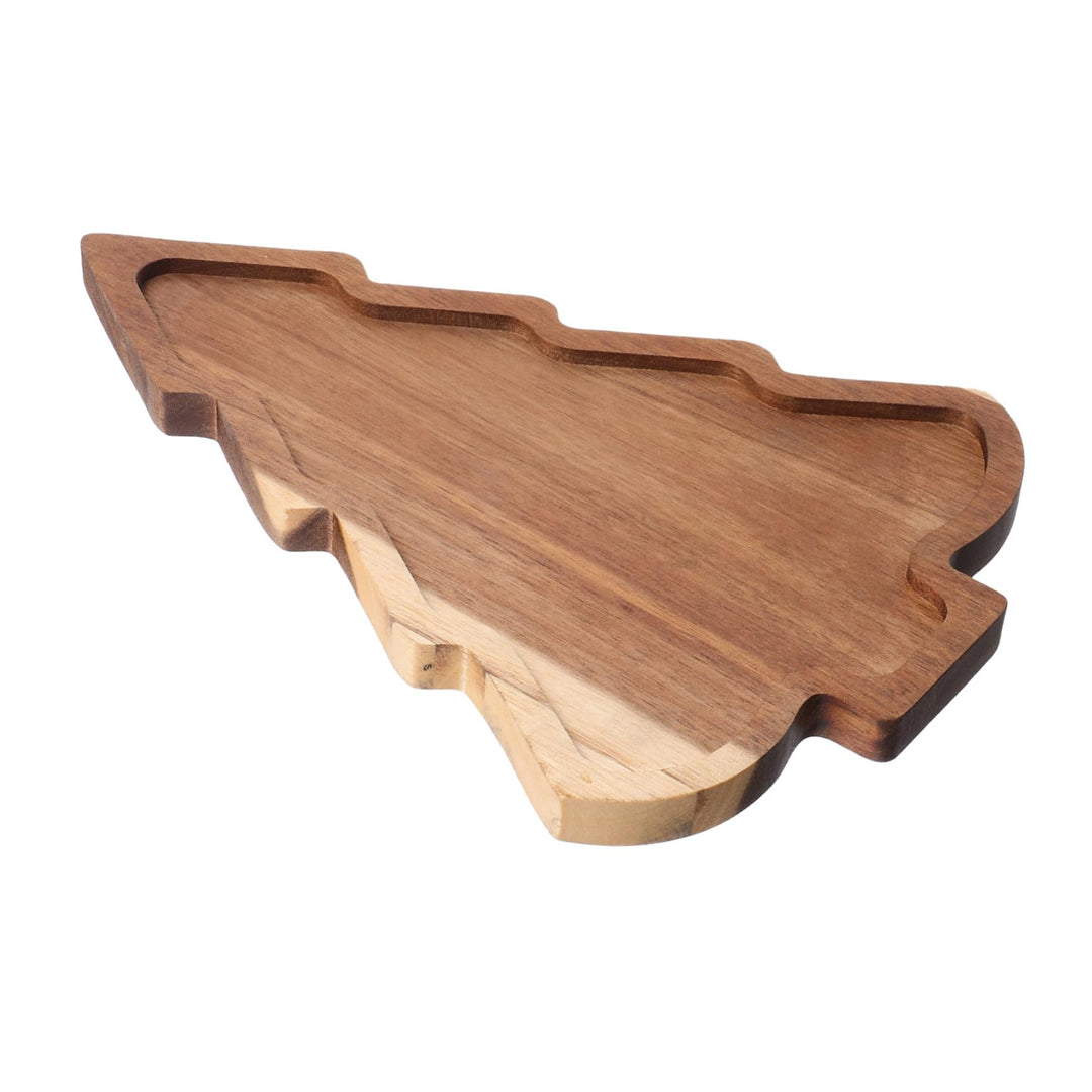 Toyvian Holz Weihnachtsbaum Serviertablett Baumförmiges Kinderfreundliches Dessert Candy Dish Festli