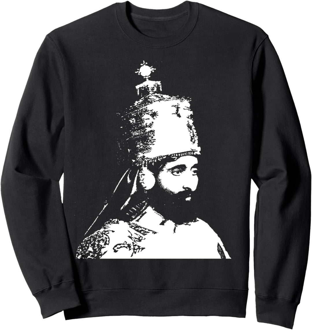 The King Stands Haile Selassie Krone Sweatshirt