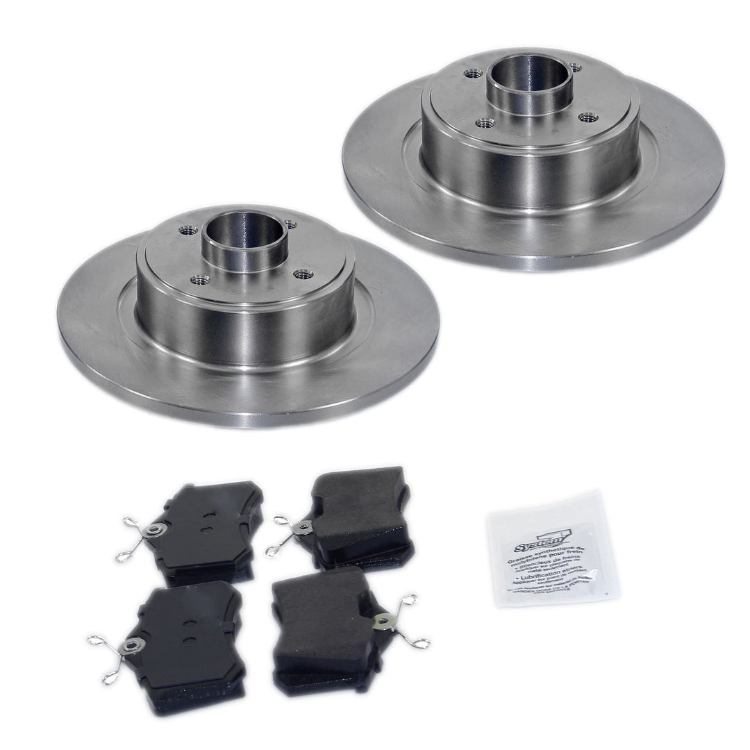 Bremsenset Hinterachse inkl. Bremsscheiben Ø 268 mm Voll + Bremsbeläge Hinten + Radlagersatz