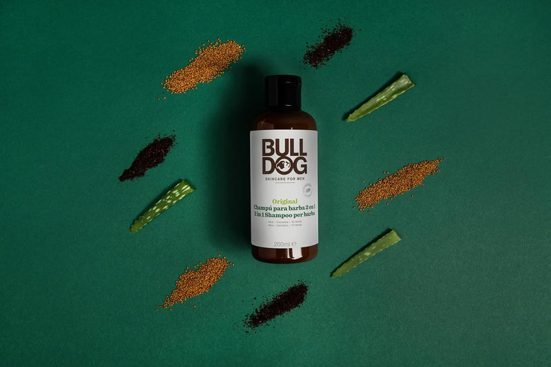 BULLDOG 3er-Pack Bartshampoo und Conditioner, 3 x 200 ml