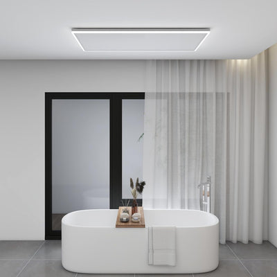 Infrarotheizung mit Thermostat 400 Watt, Deckenheizung Infrarot mit LED Beleuchtung, Infrarotheizung