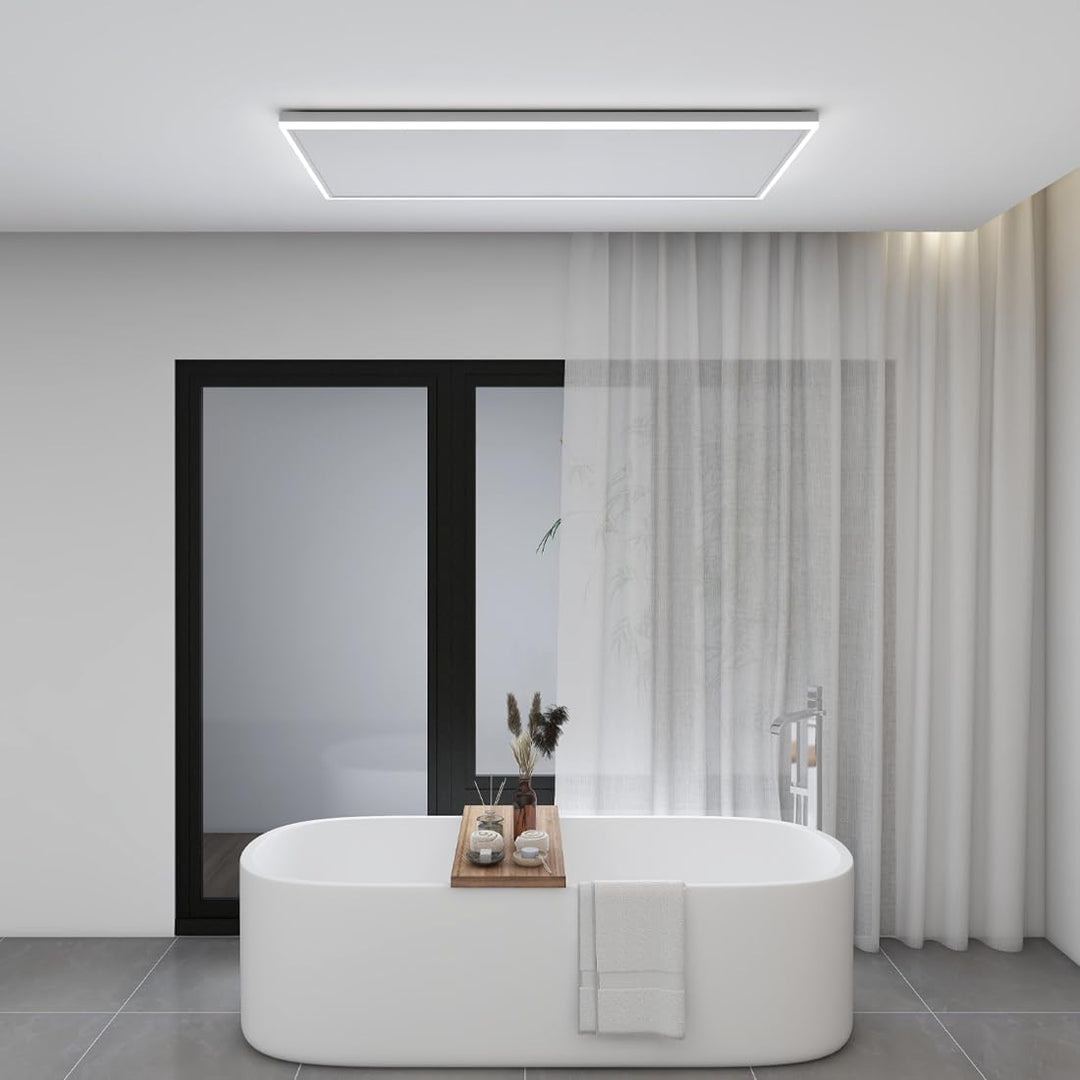 byecold Infrarotheizung mit Thermostat Deckenheizung 800W LED Beleuchtung Licht Kaltweiss/Warmweiss