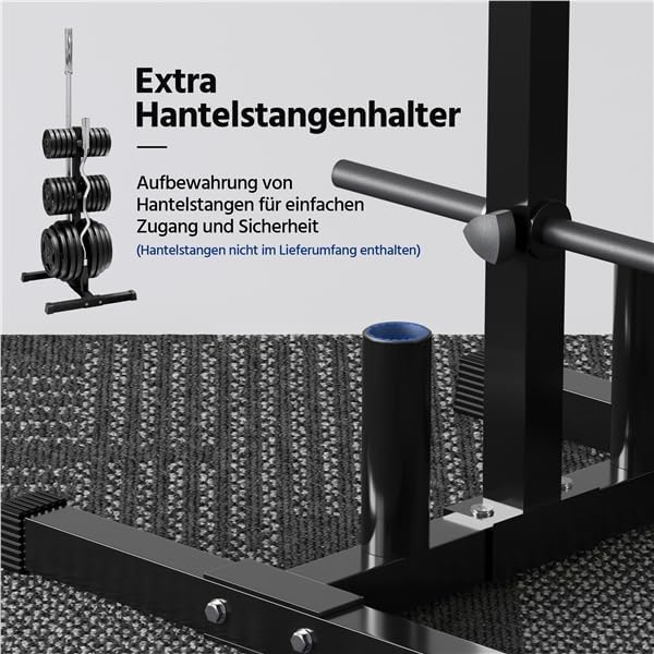 Yaheetech Hantelscheibenständer Hantelbaum Gewichtsständer 6 Stangen mit 30mm Scheibenaufnahmen Stah
