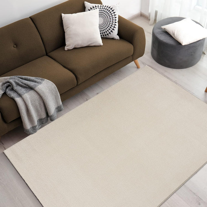 Impression Kurzflor-Wohnzimmerteppich - Schlichte Moderne Teppiche für Schlafzimmer, Büro, Flur, Küc