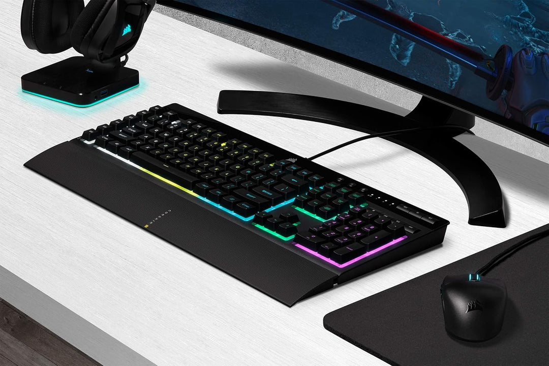 CORSAIR K55 RGB PRO- Layout: PT-PT - RGB-Foundation-Licht, sechs Makro-Com-Integration-Software-Tast