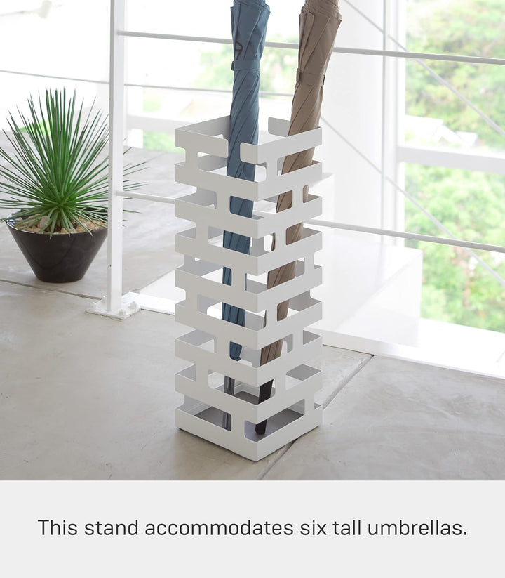 Brick Umbrella Stand Square - white Weiss, Weiss