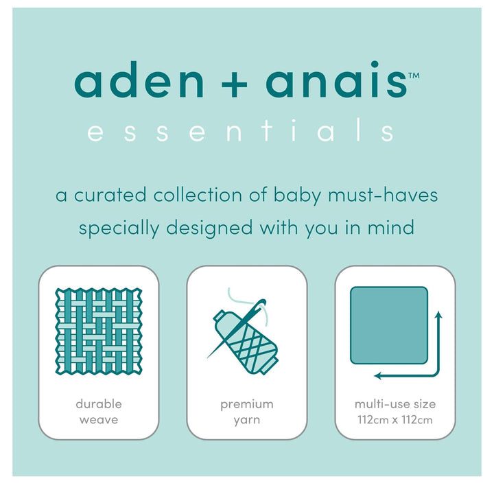 aden + anais essentials Pucktücher, Wickel- und Schmusedecke für Mädchen und Jungen, Baby-Wickeltuch
