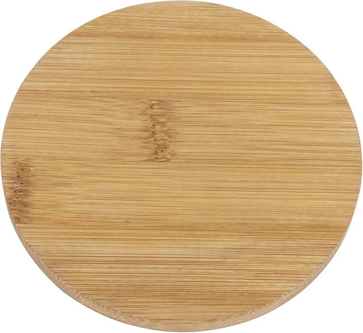 kela Knoblauchtopf Salena, Durchmesser 12 cm, Keramik, weiss, rund, abnehmbarer Bambusdeckel, seitli