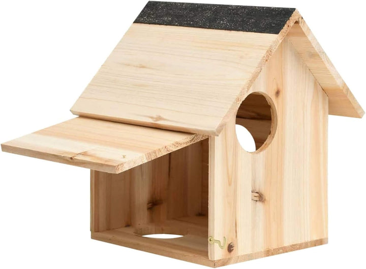 Eichhörnchenhaus Tanne Massivholz 26x25x29 cm Futterhaus EichhöRnchen Wetterfest EichhöRnchen Kobel