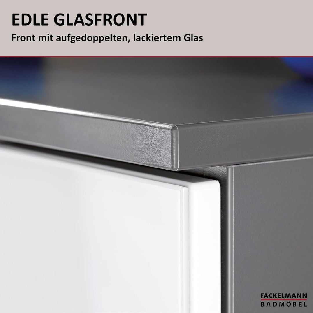 FACKELMANN Waschtischunterschrank KARA / Badschrank mit Soft-Close-System / Masse (B x H x T): ca. 8
