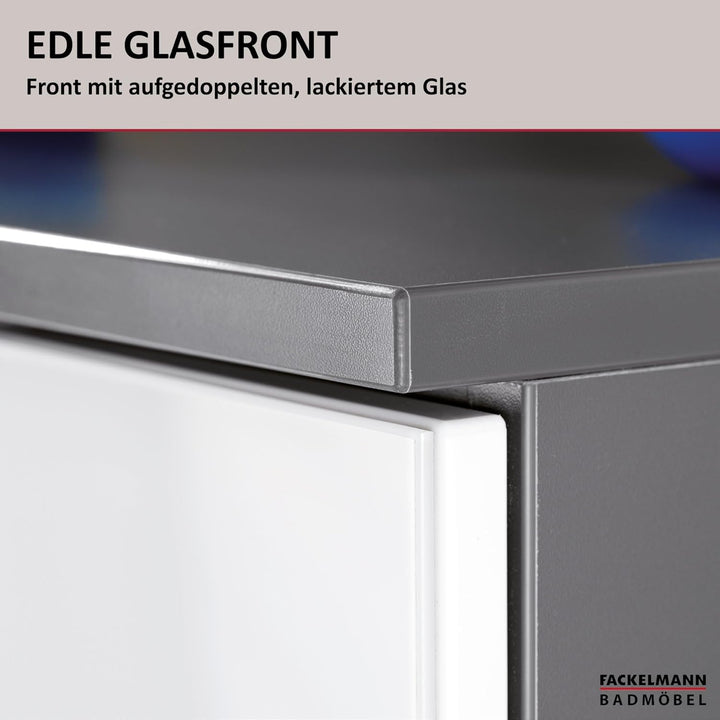 FACKELMANN Waschtischunterschrank KARA / Badschrank mit Soft-Close-System / Masse (B x H x T): ca. 8