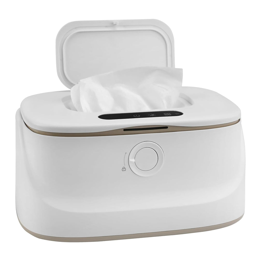 Baby-Feuchttuchwärmer, 3 Temperatur- und 3 warmen Nachtlichtern, schnelles Aufheizen, USB-Aufladung,