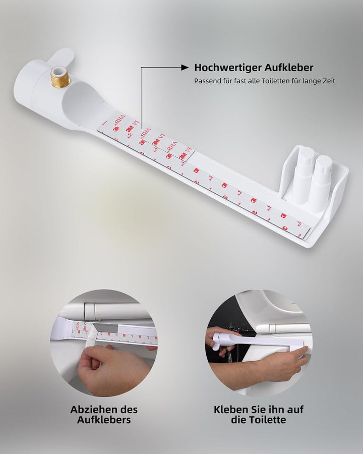 Hibbent Nicht Elektrisch Bidet Toilettenaufsatz mit Einziehbare selbstreinigende Doppeldüsen, und He
