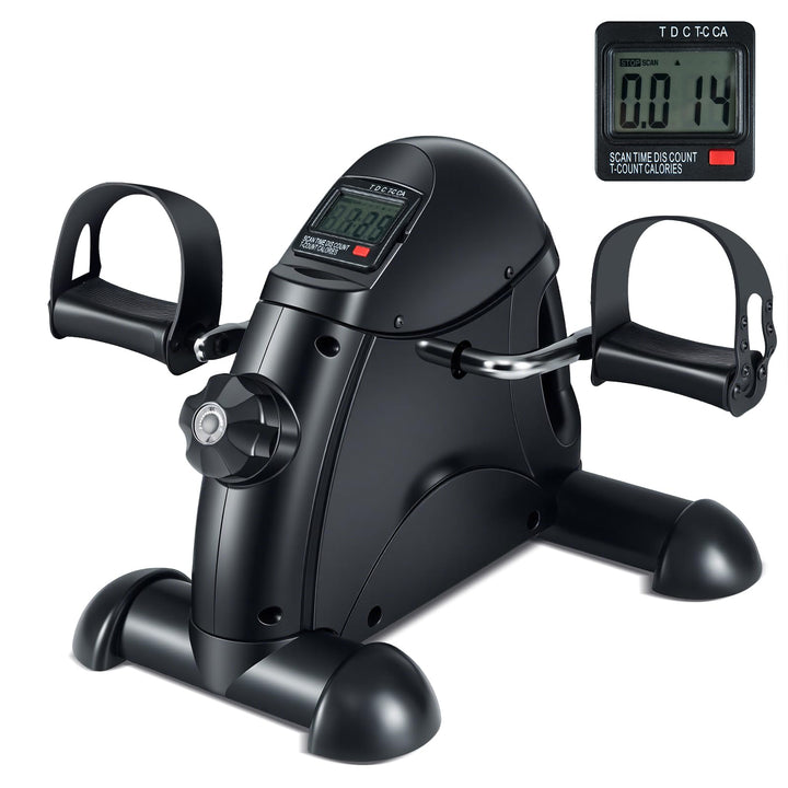 COSTWAY Pedaltrainer für Senioren, Arm und Beintrainer unter dem Schreibtisch, Heimtrainer mit verst