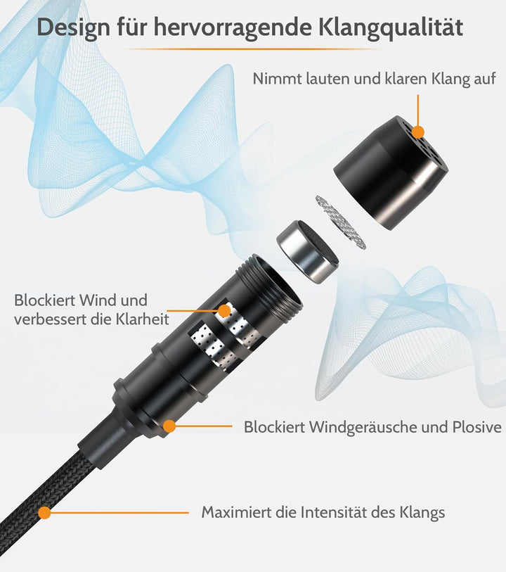 Cubilux Ansteckmikrofon für Insta360 X4, USB C Lavalier Mikrofon, omnidirektional & hochempfindlich,