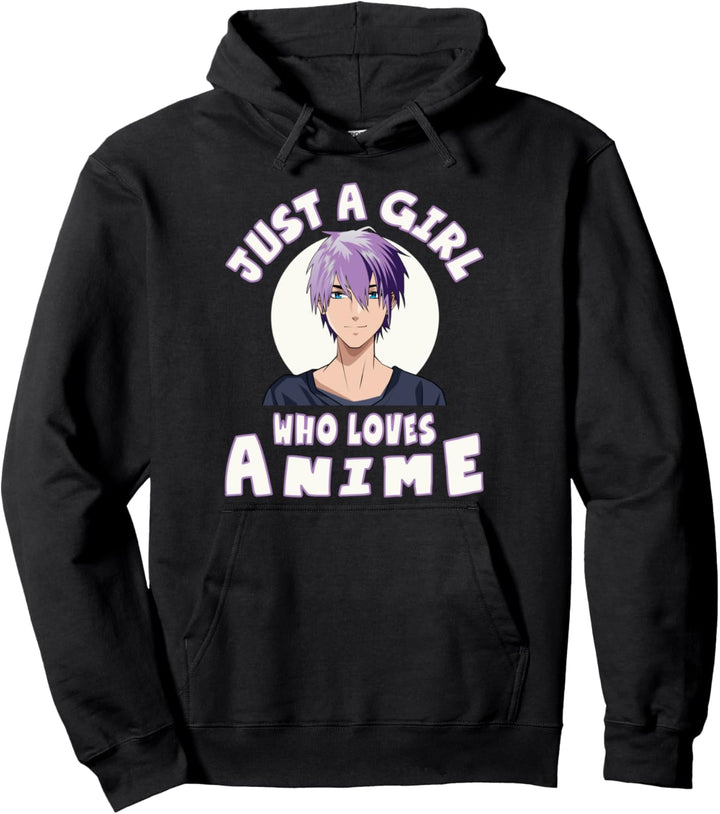 Nur ein Mädchen, das Anime Teen Manga Fan & Anime Girl liebt Pullover Hoodie