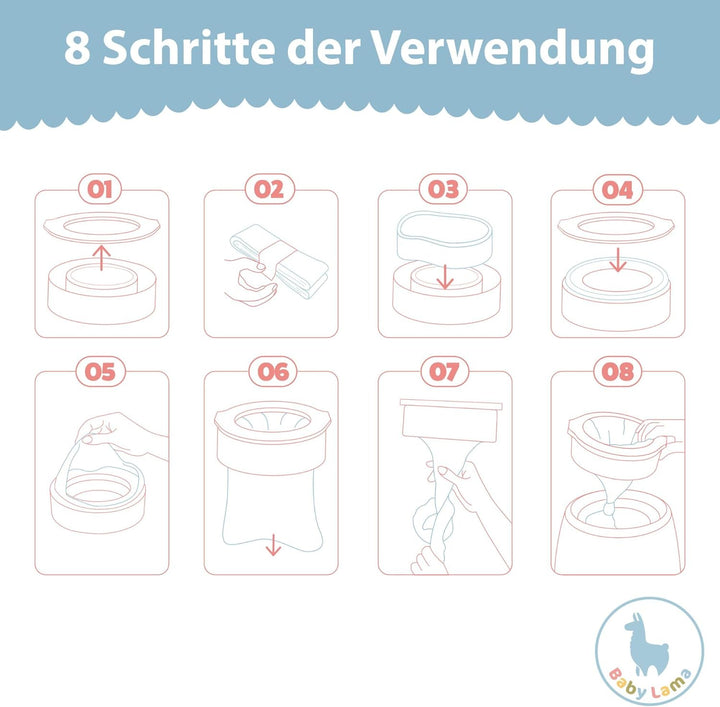 20 Stück Nachfüllfolie für Windeleimer-Nachfüllkassetten, kompatibel mit Angelcare, Litter Locker, L
