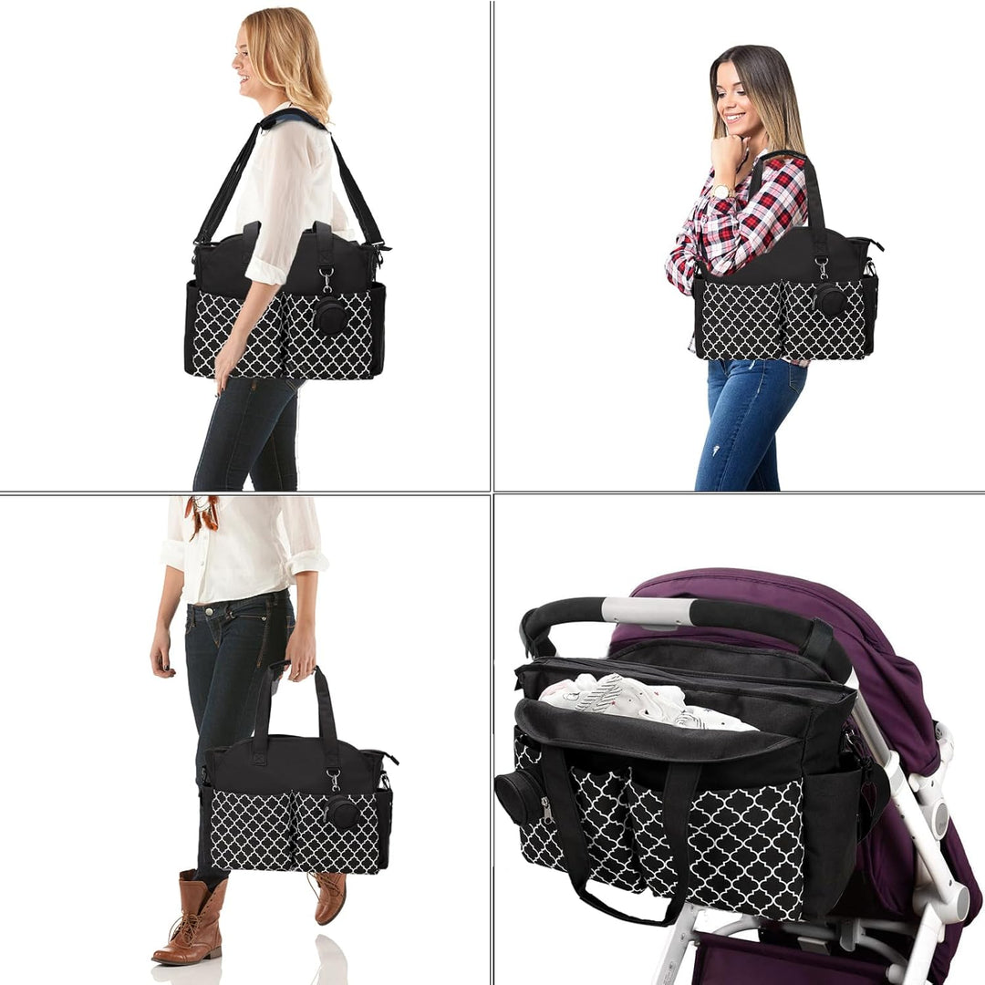 Baby Wickeltasche, 13 Taschen, Reise Wickeltasche Henkeltaschen Portable Babytasche mit Schnullertas