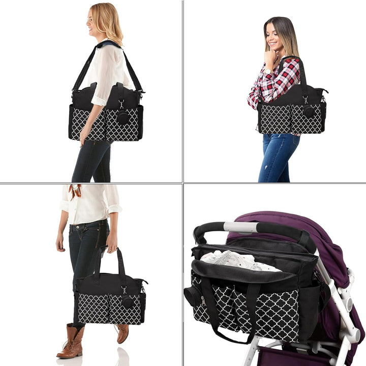 Baby Wickeltasche, 13 Taschen, Reise Wickeltasche Henkeltaschen Portable Babytasche mit Schnullertas