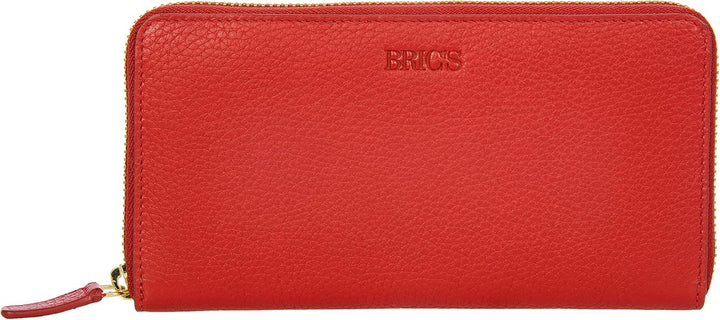 Bric's Marmolada Horizontales Damen-Portemonnaie aus Leder mit RFID-Schutz, Geldscheinfach, 15 Karte