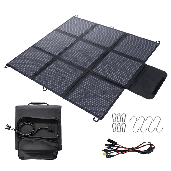 Faltbares Solarpanel 200W, 3m Kabel, 22% Umwandlungseffizienz, IP67 wasserdicht, tragbares Solarlade