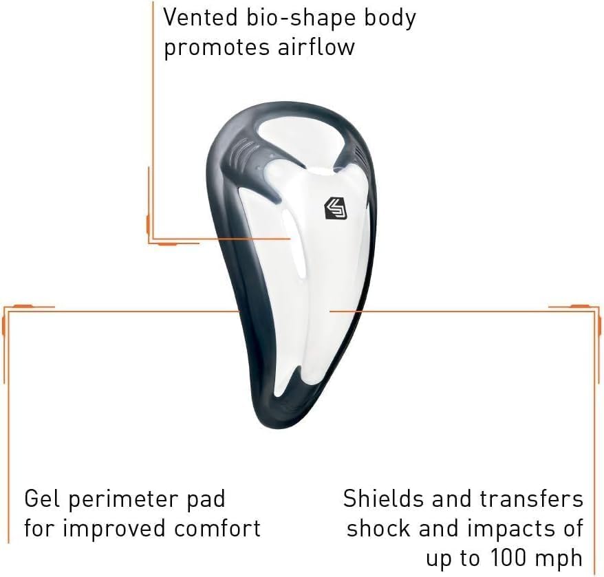 ShockDoctor Herren Tiefschutz Suspensorium mit Bioflex Cup L Weiss (White) Single, L Weiß (Whit