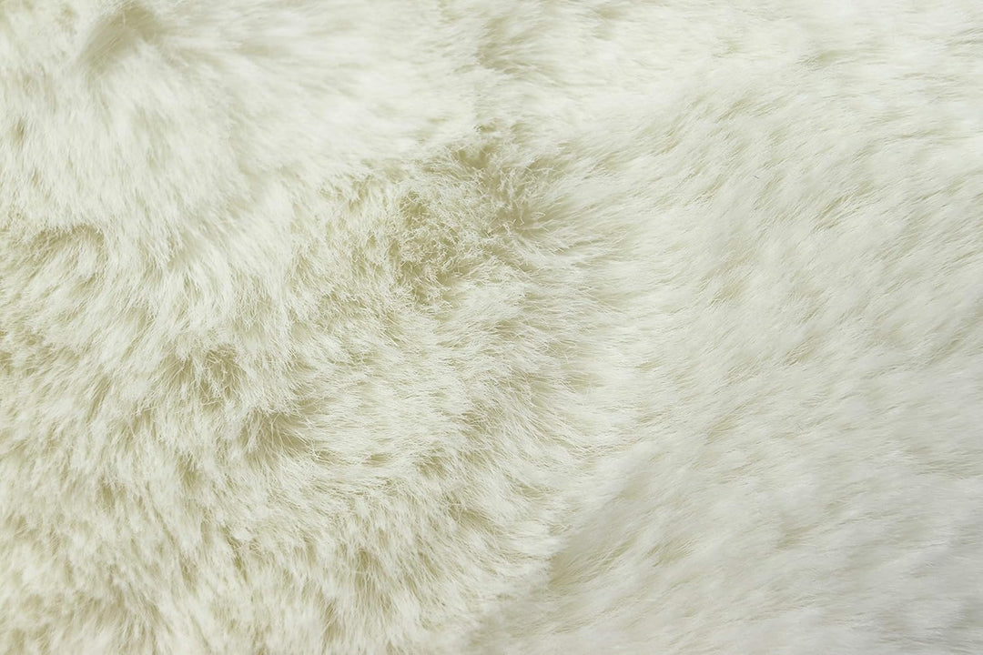 jilda-tex Wohn- Kuscheldecke Felloptik Rabbit Deluxe 150x200 cm 750 GSM Felldecke (Weiss) Weiss 150x