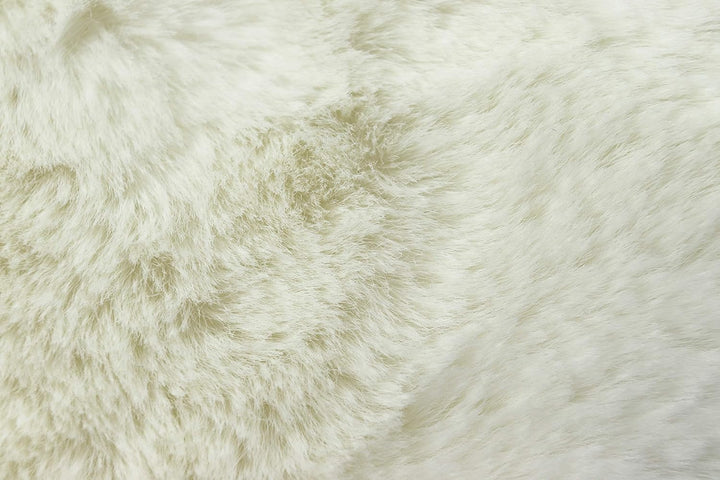 jilda-tex Wohn- Kuscheldecke Felloptik Rabbit Deluxe 150x200 cm 750 GSM Felldecke (Weiss) Weiss 150x