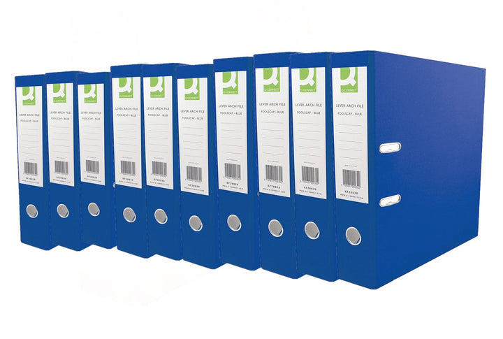 Q-Connect KF20020 Aktenordner A4 Polypropylen blau, 10er Pack blau A4 Einzelbett, blau A4 Einzelbett