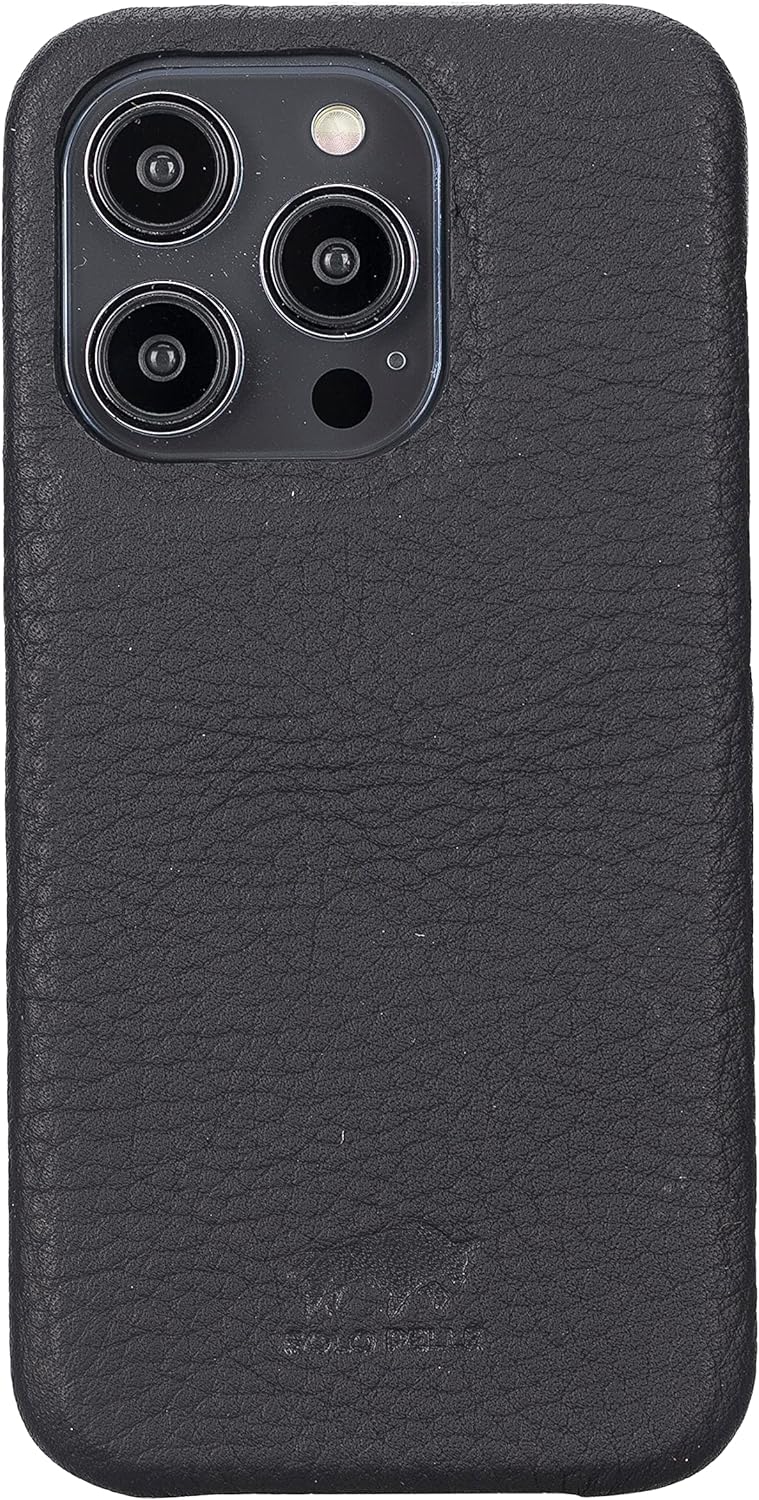 Solo Pelle Lederhülle kompatibel für iPhone 14 Pro in 6.1 Zoll abnehmbare Hülle (2in1) inkl. Kartenf