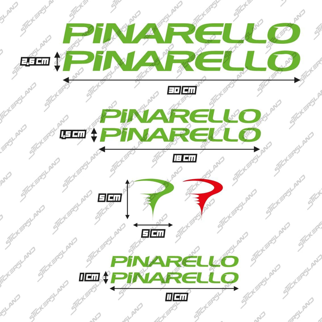 Stickersland® Aufkleber-Set kompatibel mit Rahmen Pinarello MTB Mountainbike und Helm | Aufkleber-Au