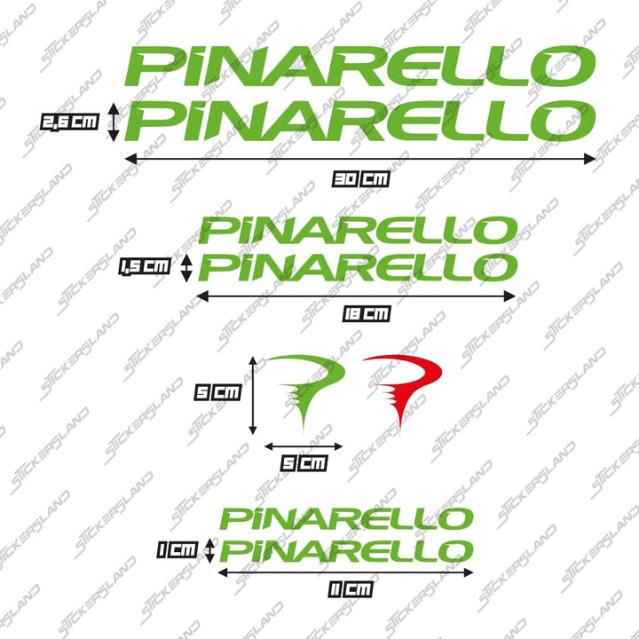 Stickersland® Aufkleber-Set kompatibel mit Rahmen Pinarello MTB Mountainbike und Helm | Aufkleber-Au