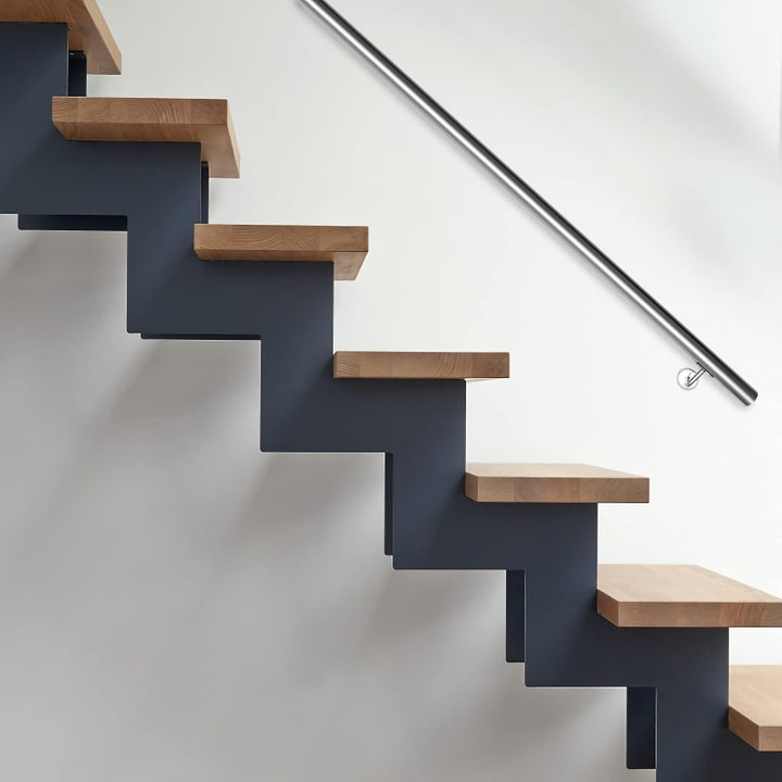 Ikodm Edelstahl Handlauf Treppengeländer Geländer Wandhandlauf Wand Treppe 120 cm Ø 42mm für Aussen
