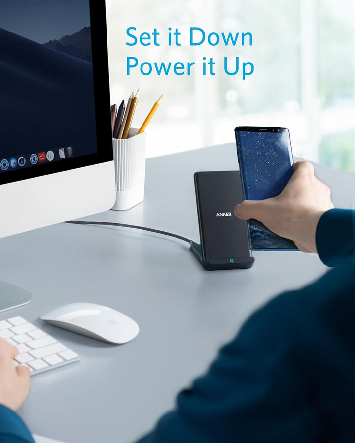 Anker 313 Induktive Ladestation, Qi-zertifiziert, Geeignet für iPhone 16 / 15 / 15 Pro / 15 Pro Max,