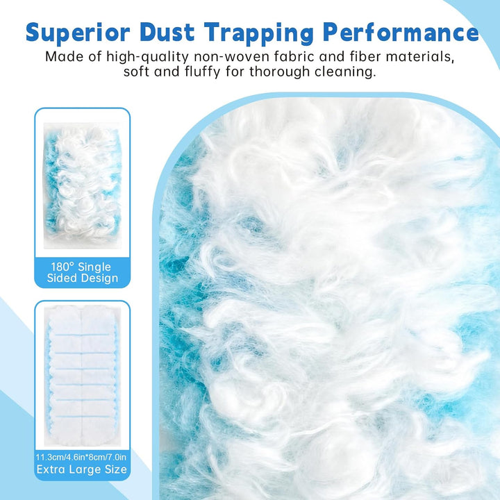 62pcs Mikrofaser Staubmagnet Nachfüllpack Kompatibel mit Swiffer Duster