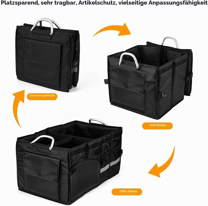 Kofferraumtasche, Kofferraum Organizer mit Deckel, Faltbare Auto Kofferraumtasche, Koffertasche, sta