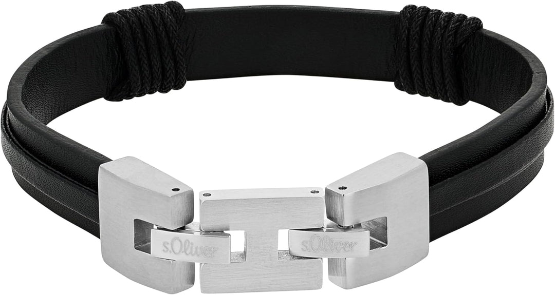 s.Oliver Armband Edelstahl Herren Armschmuck, Kommt in Schmuck Geschenk Box Zeichen, Formen & Symbol