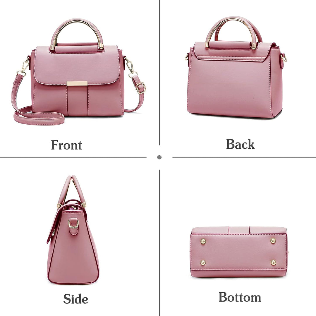 PORRASSO Damen Schultertasche Mode Handtasche PU Leder Top Griff Tasche Umhängetasche Schöne Henkelt