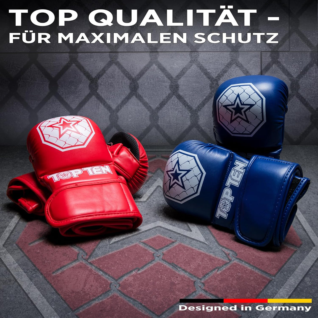 TOP TEN MMA Sparringhandschuhe Contender | MMA Amateur Handschuhe Schwarz-gold XL, Schwarz-gold XL