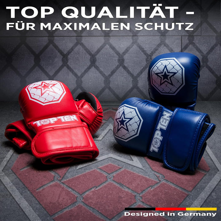 TOP TEN MMA Sparringhandschuhe Contender | MMA Amateur Handschuhe Blau XL, Blau XL
