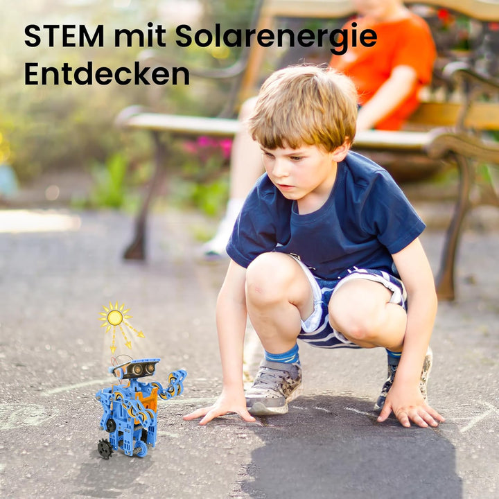 Sillbird Solar Roboter Kinder Spielzeug ab 8 Jahre, 12-in-1 Solar- und batteriebetriebener Motor mit