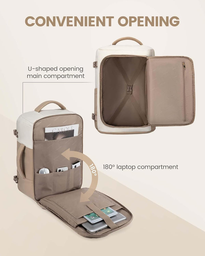 LOVEVOOK Reiserucksack Damen, Handgepäck Rucksack Flugzeug, Travel Backpack Women, Handgepäck Tasche