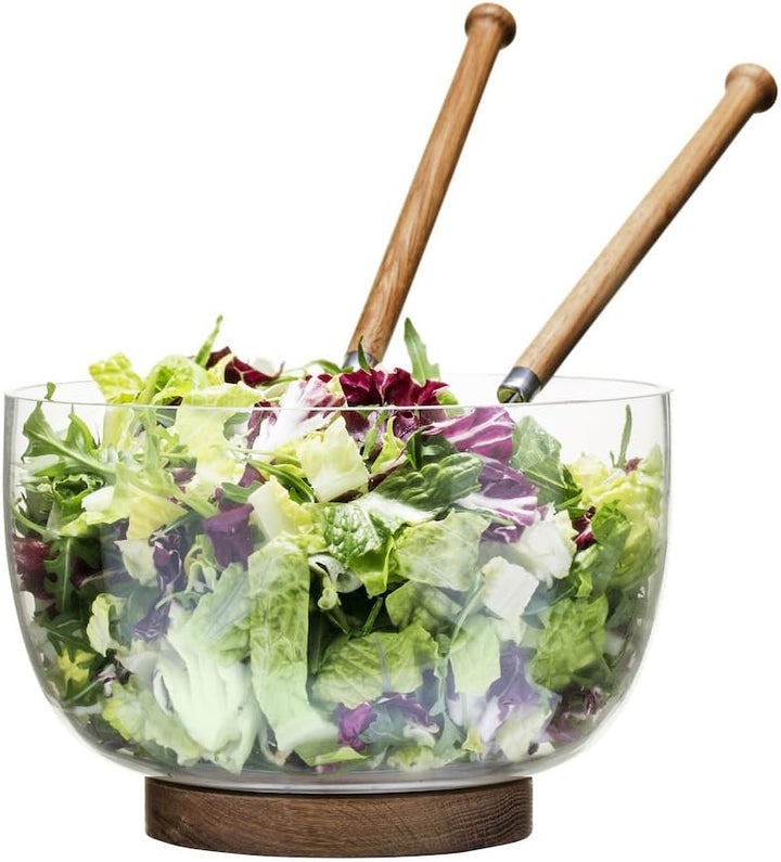 Sagaform 5017605 serving utensils Salatbesteck, Edelstahl, braun, 31 x 5,8 cm Serviergeräte, Servier