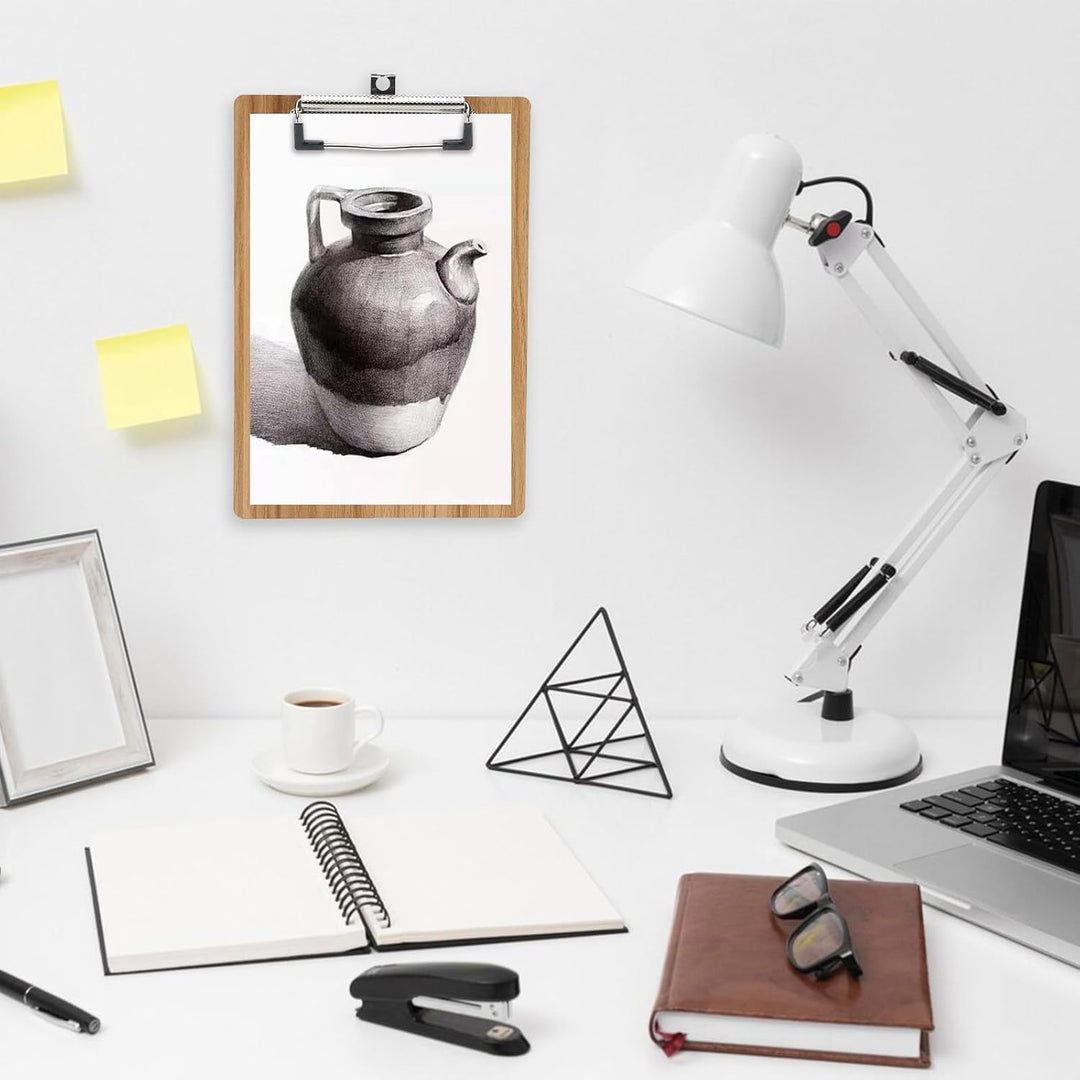 A5 Klemmbrett Holz,12 Stück Klemmbrett Schreibbrett mit Metalklemme,A5 Schreibplatte Klemmbretter Zw