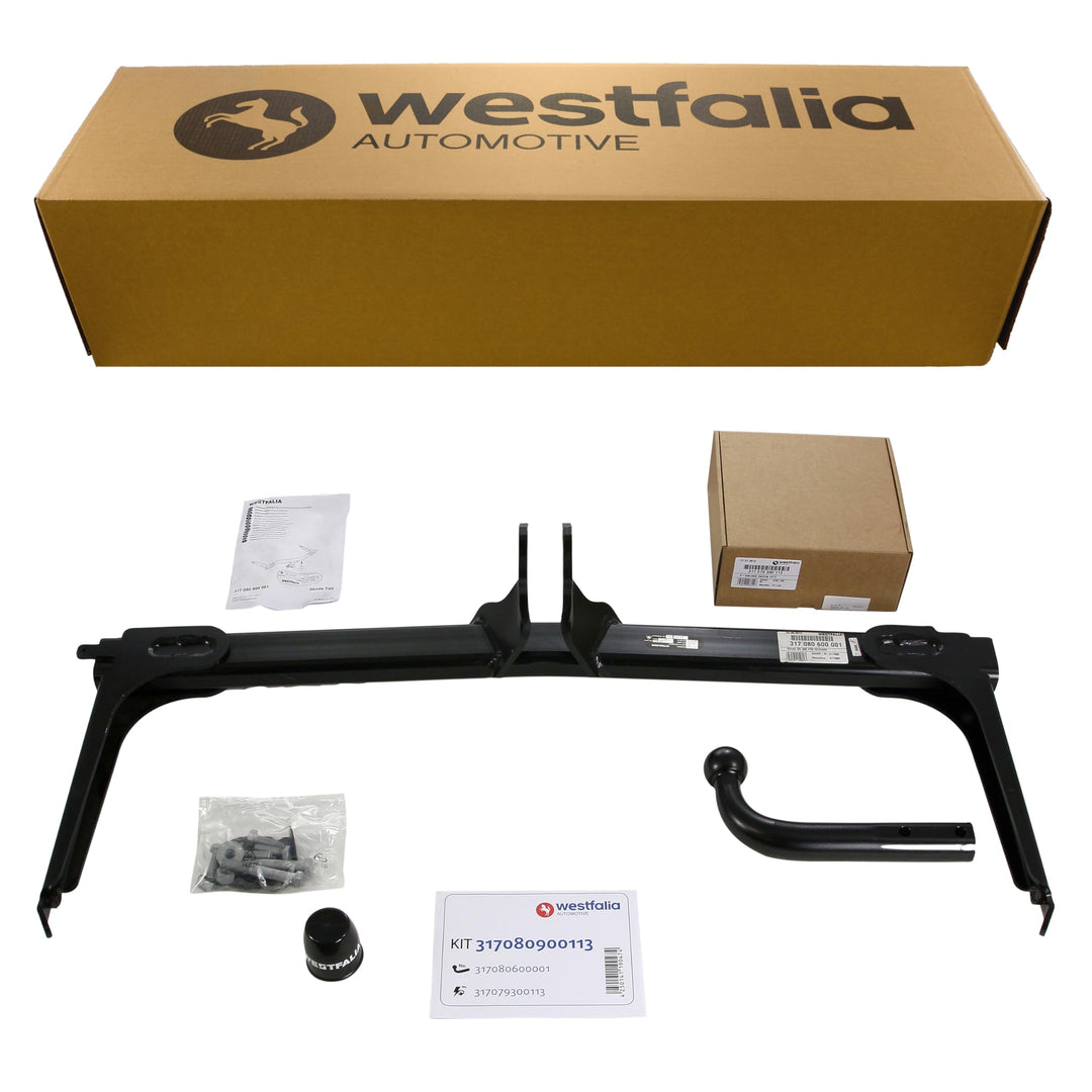 Westfalia Starre Anhängerkupplung für Skoda Yeti (BJ 08/2009-12/2017) - im Set mit 13-pol. fzg.-spez
