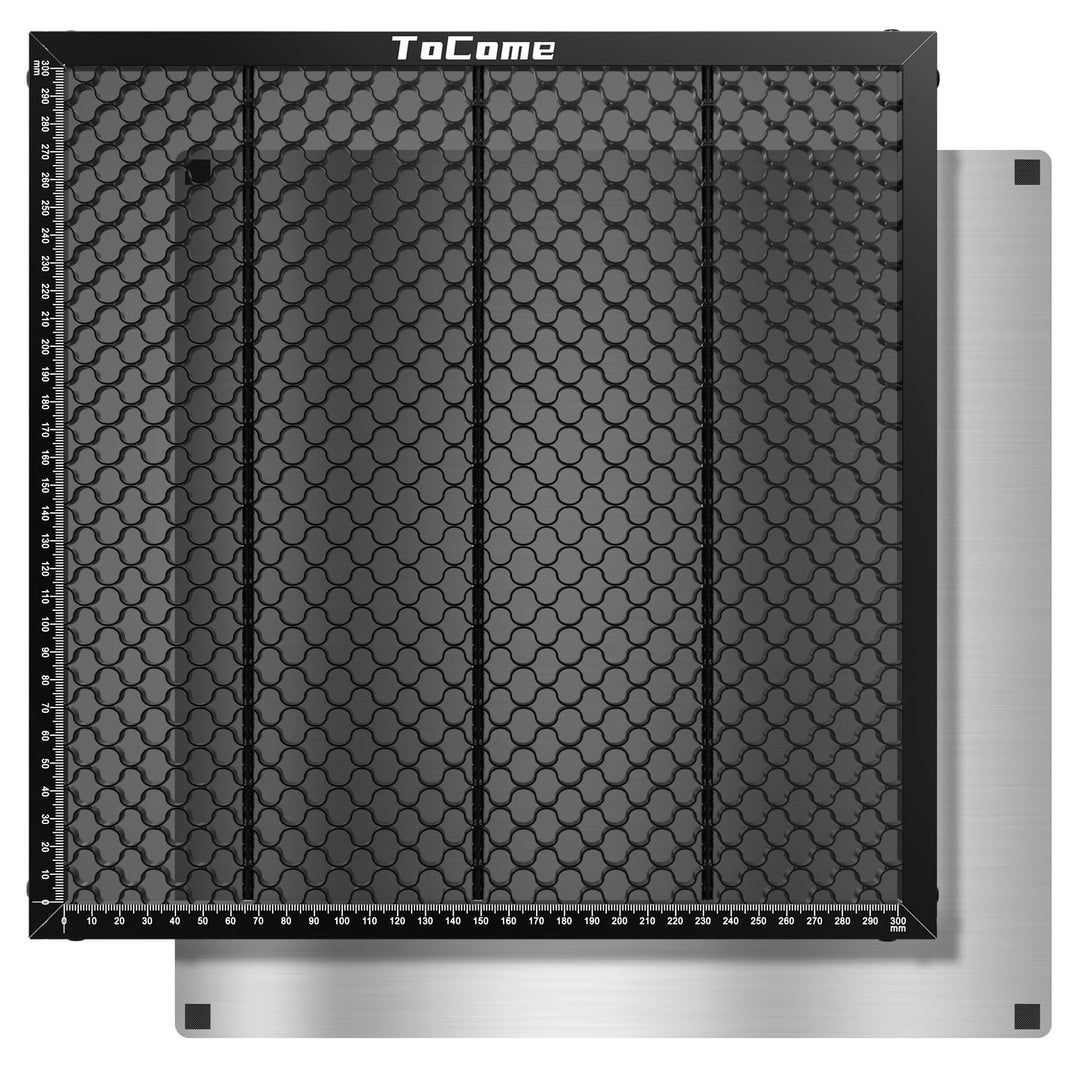 Tocome 300 x 300mm Waben Laser Arbeitstisch 12" x 12" Stahl Wabentisch für Lasergravierer 300x300mm,