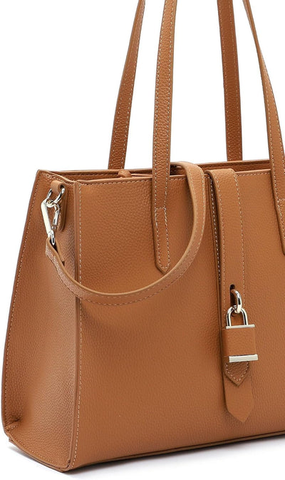 Tamaris Shopper Jasmina 31753 Damen Handtaschen Uni Einheitsgrösse Cognac 700, Einheitsgrösse Cognac