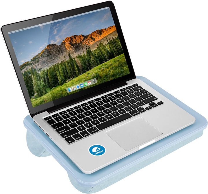 LAPGEAR Kompakter Schossschreibtisch – Alaskan Blue – passend für Laptops bis zu 38,1 cm (15 Zoll) –