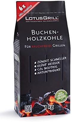 LotusGrill XL Starter-Set 1x XL Grill Limettengrün mit USB-Anschluss, 1x Buchenholzkohle 2,5 kg, 1x