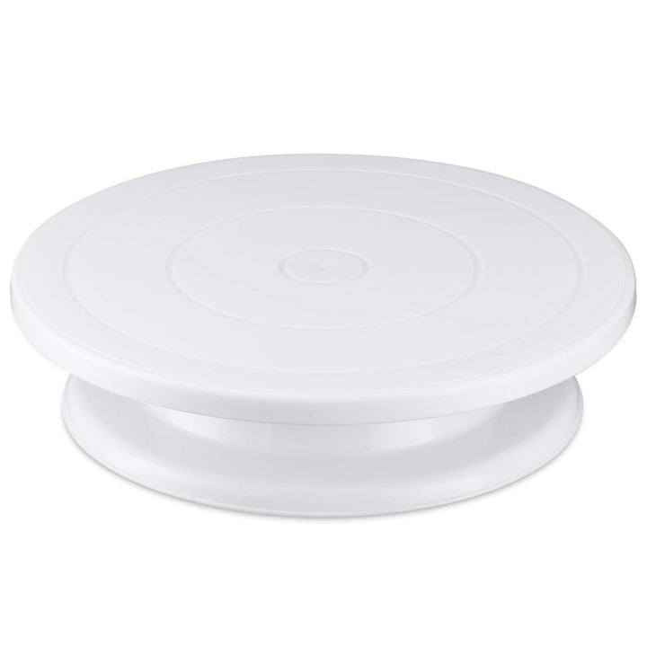 Comforty Tortenplatte Drehbar 28 cm Weiss, Drehteller Torte für Kuchen Tortenplatte Drehbar Weiss, T